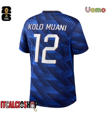 Francia Randal Kolo Muani #12 Prima Maglia Mondiali 2026 Manica Corta